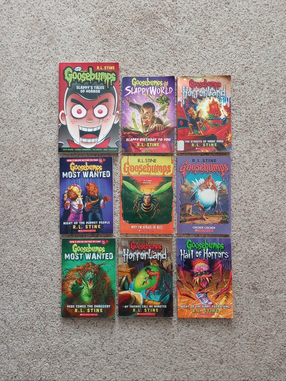 Lot Of Goosebumps Books By R. L. Stine Kids Read Horror Creepy Spooky Scary